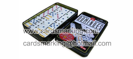 Weißer markierter Domino für Spielkarten-Scanner