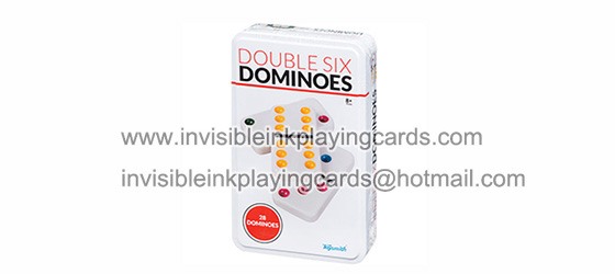 Branco marcado Domino para jogar cartas de scanner